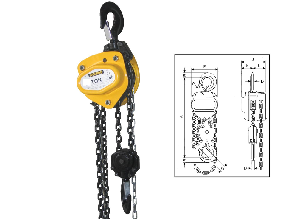 POLIPASTO MANUAL DE CADENA AY-PROF-1000-P(580380)