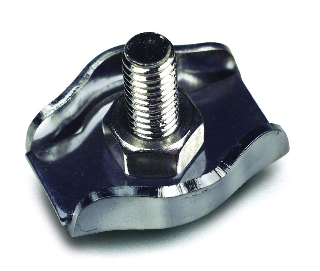 SUJETACABLE CHAPA PLANO 5MM ZINC. (0952028-0)
