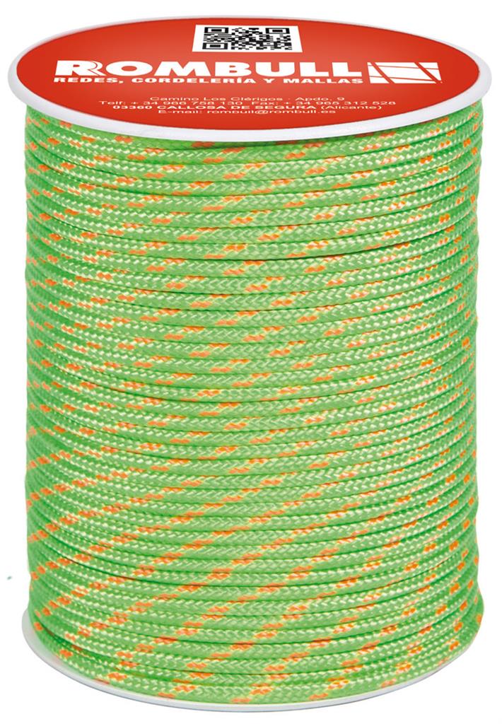 CORDON POLIES. 4MM 60M VERDE FLUOR. 427407006710
