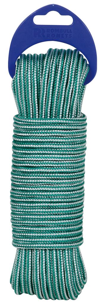 CORDON POLIP. 4MM 15M VERDE/BLANCO 424307001714