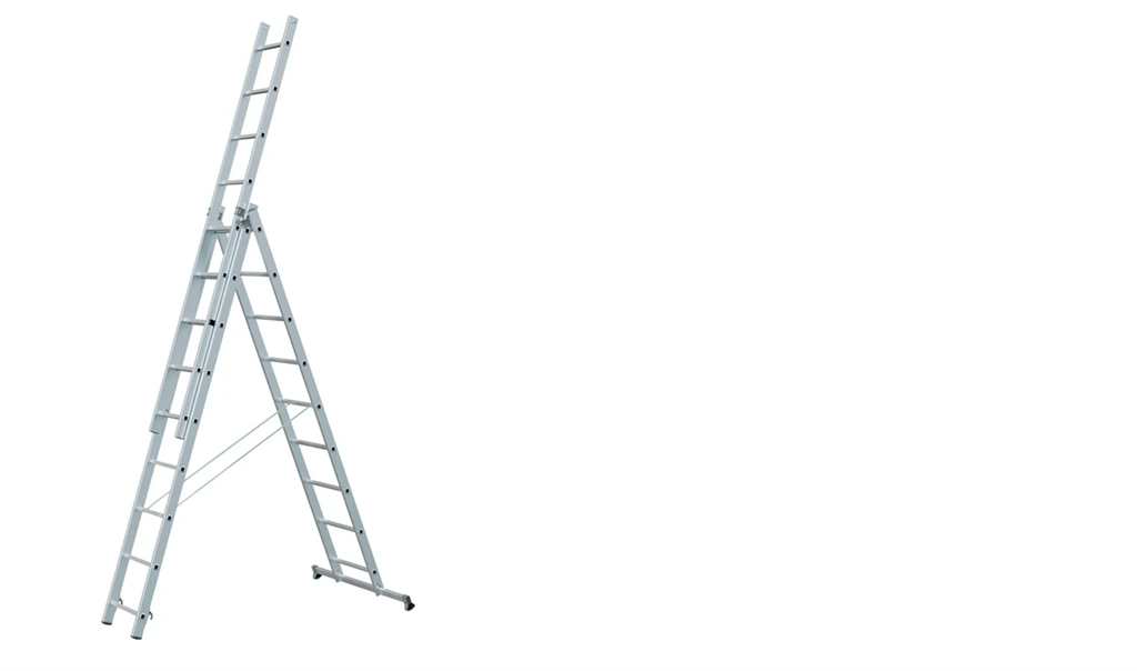 ESCALERA ZARGES ABRU 3 TRAMOS 3X9 PELDAÑOS (48922)