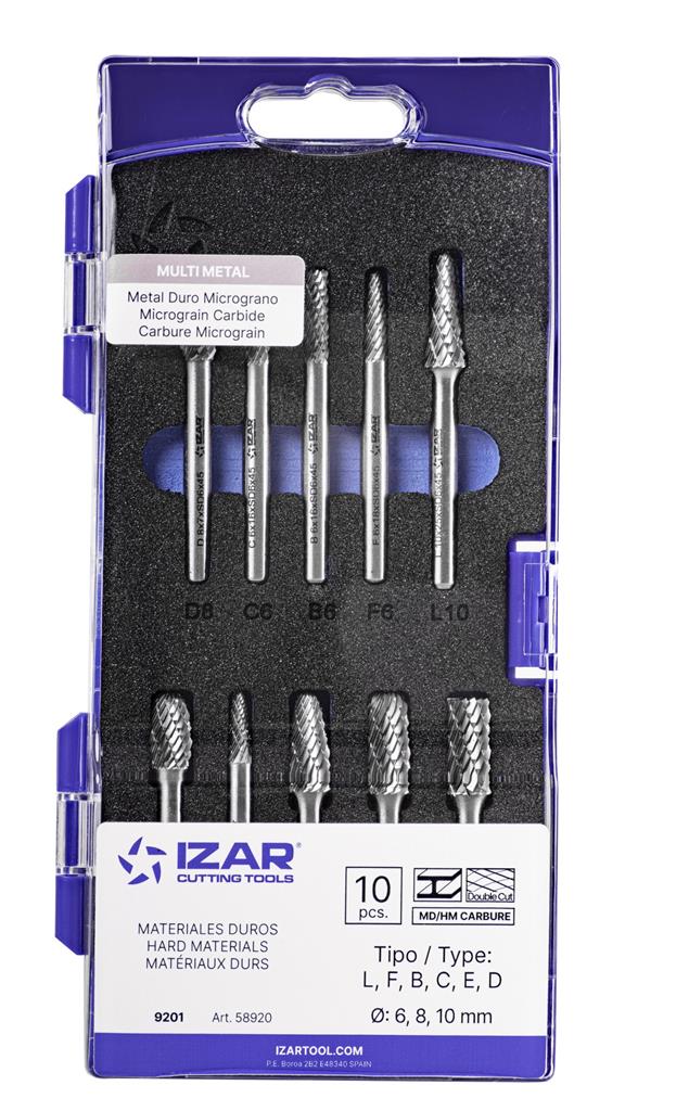 JUEGO FRESAS METAL DURO 8PCS (58922)
