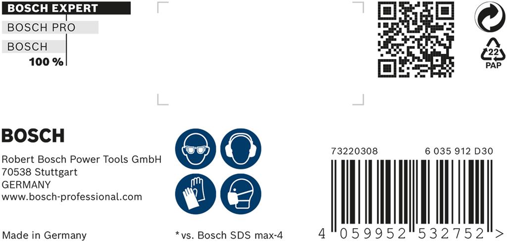 BOSCH 2.608.900.201 BROCA 8X SDS-MAX Ø12X340MM