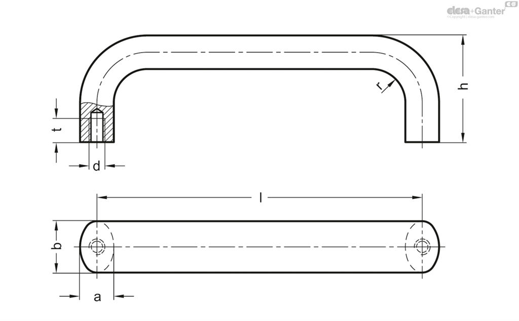 EG ASA EN U PARA GABINETES GN 565-20-112-SW