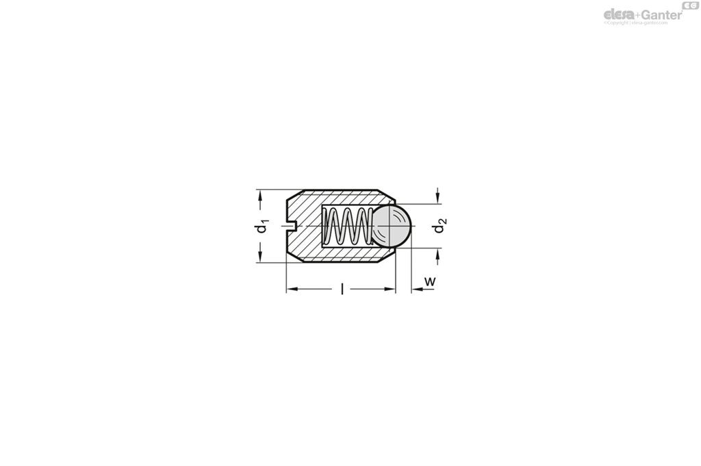 EG POSICIONADOR ESPARRAGO BOLA GN 615-M12-K