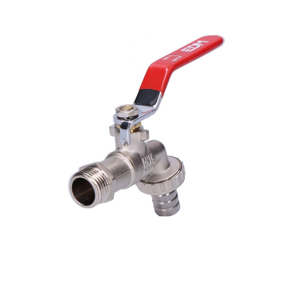 GRIFO ESFERA C/CODO PARA MANGUERA 1/2" 3/4" (01630