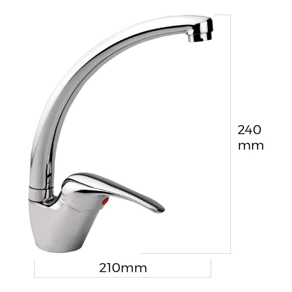GRIFO MONOMANDO COCINA CAÑO ALTO (01164)
