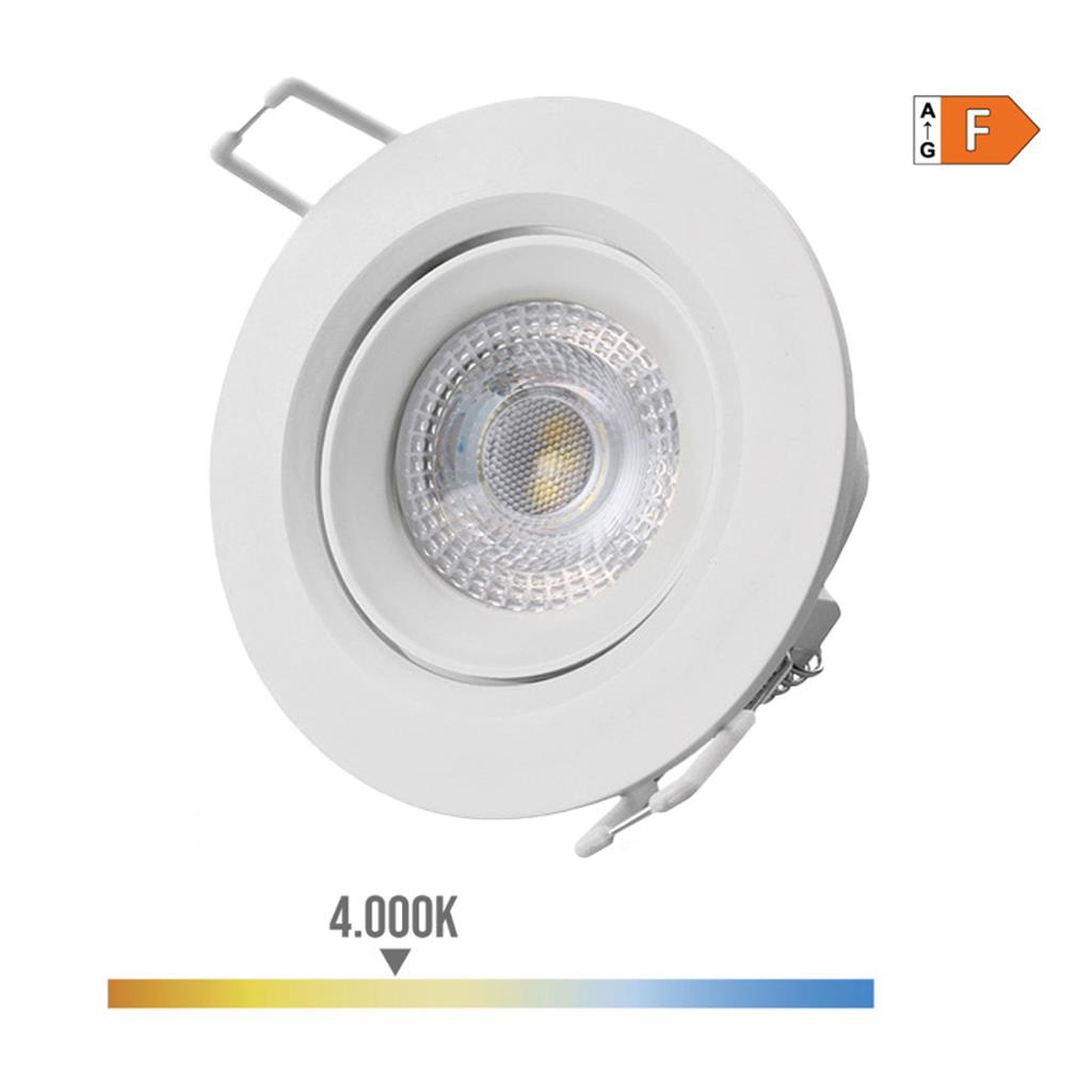 DOWNLIGHT LED EMP. 5W LUZ DÍA Ø9CM BLANCO (31631)