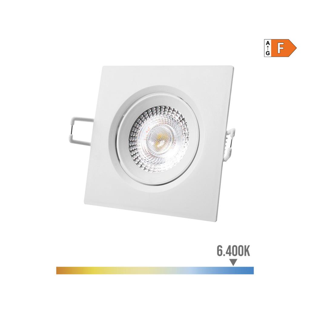 DOWNLIGHT LED EMP. 5W LUZ FRIA 9X9CM BLANCO(31655)