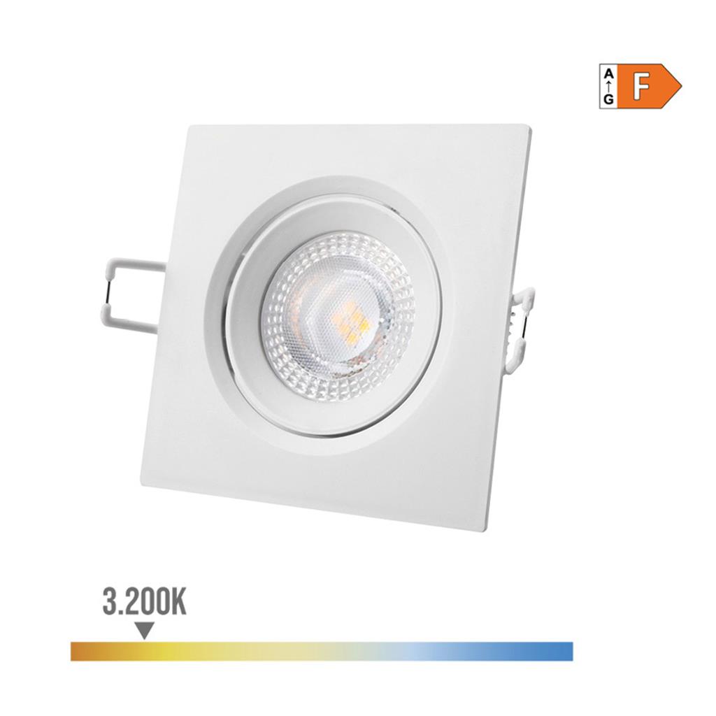 DOWNLIGHT LED 5W LUZ CALIDA 9X9CM BLANCO (31656)