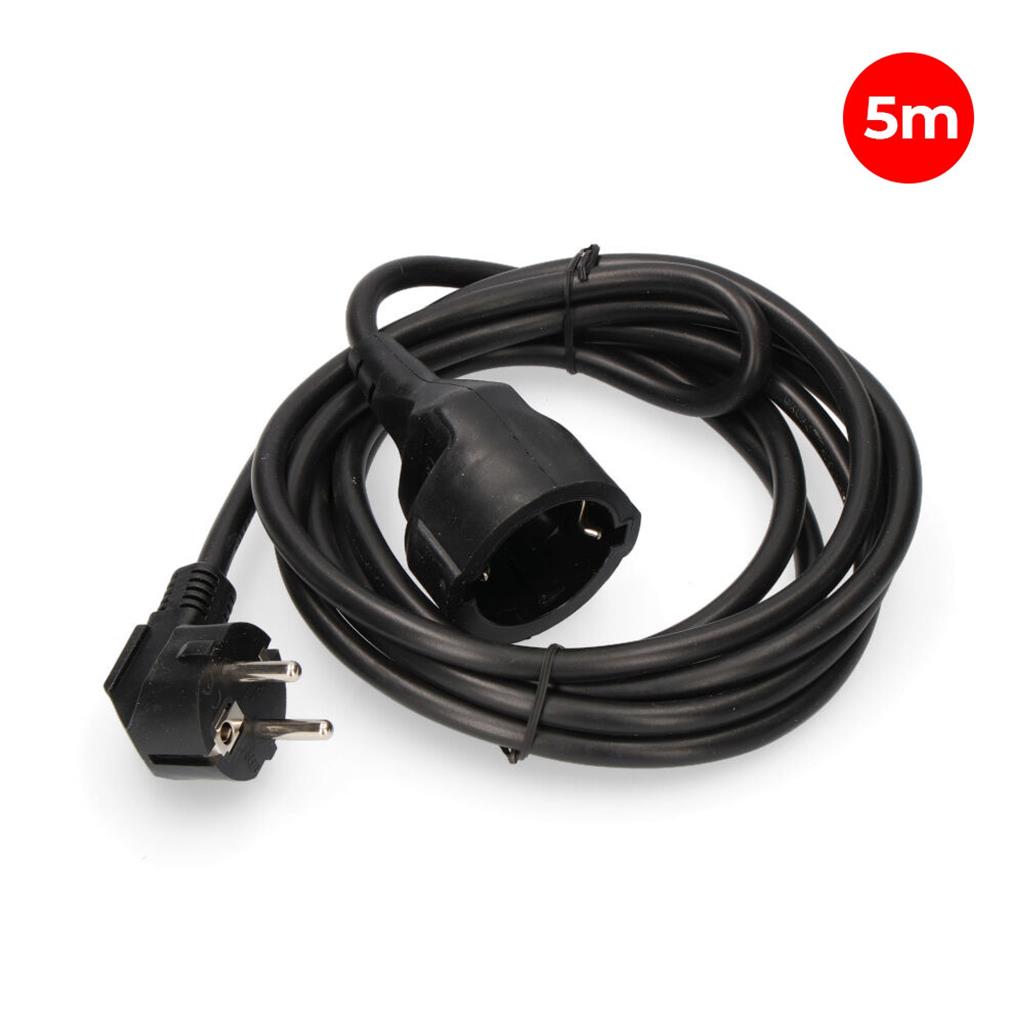 PROLONGADOR CABLE ELECT. 5M 3X1,5MM NEGRO (23214)