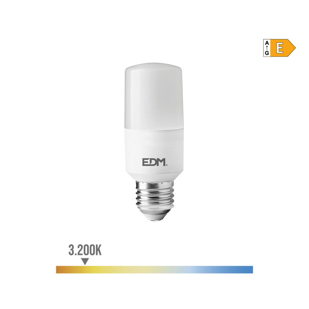 BOMBILLA TUBULAR LED E27 10W LUZ CALIDA (98839)