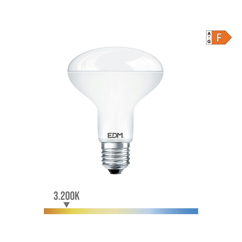 BOMBILLA REFLECTORA LED E27 10W LUZ CALIDA (35487)