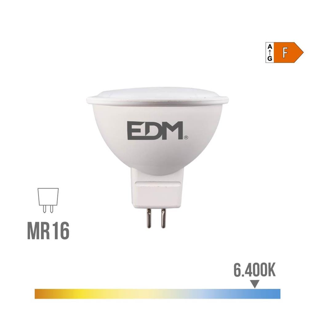 BOMBILLA DICROICA LED MR16 8W LUZ FRIA (98009)