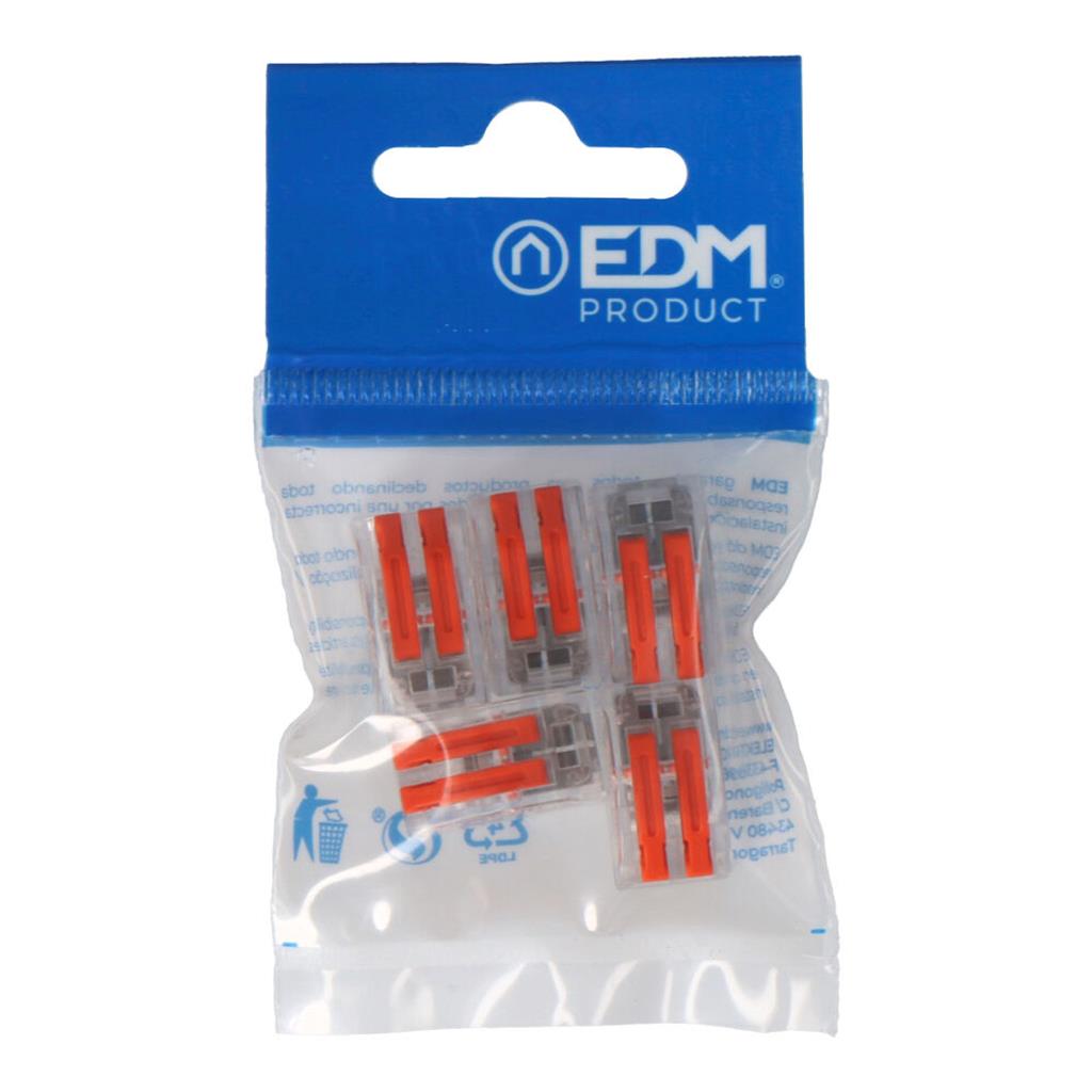 CONECTOR EMPALME 2 TOMAS 0,75A 2,5MM(5UD) (E63130)