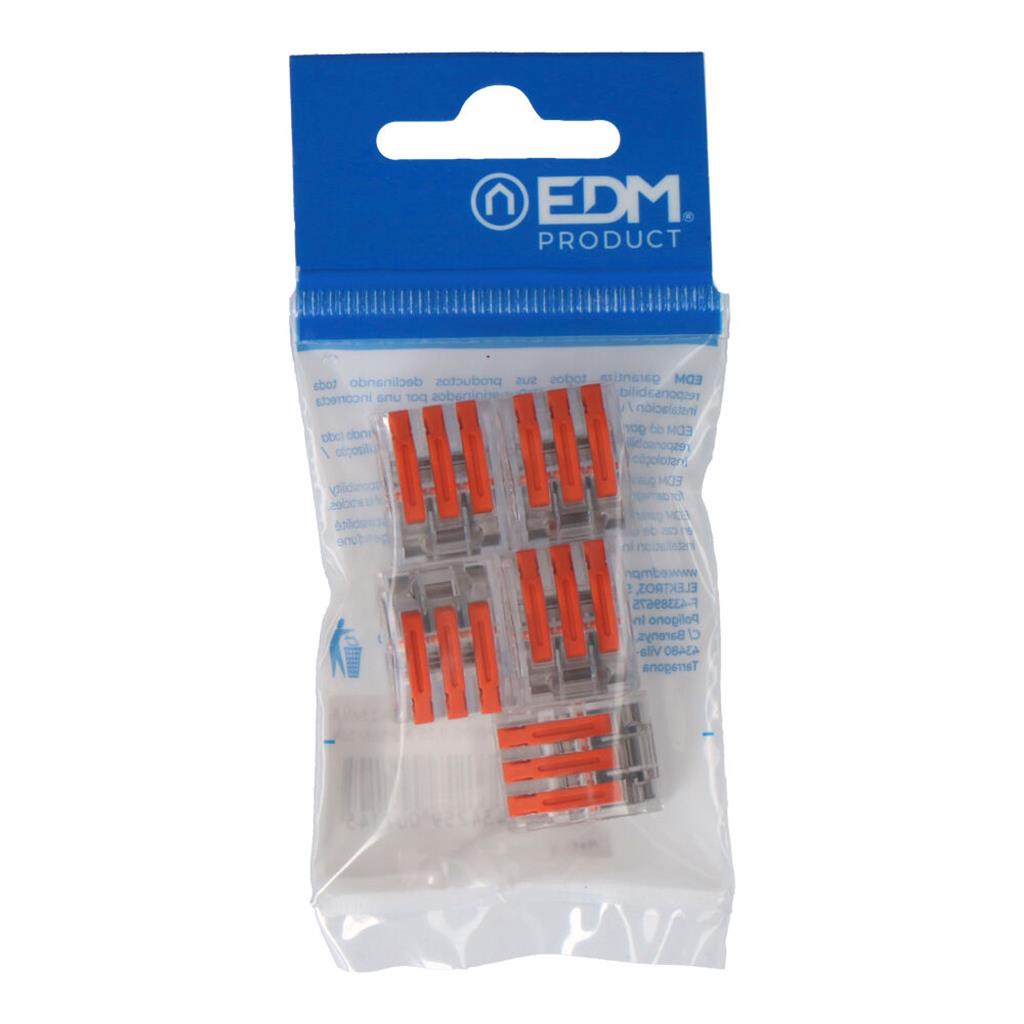 CONECTOR EMPALME 3 TOMAS 0,75A 2,5MM(5UD) (E63131)