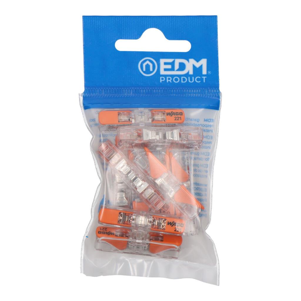 CONECTOR RAP.EN LINEA+PALANCA 2 VIAS 10UD (E63136)