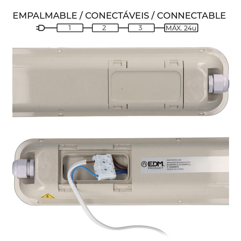 REGLETA ESTANCA LED 18W 6500K LUZ FRIA 59CM(31410)