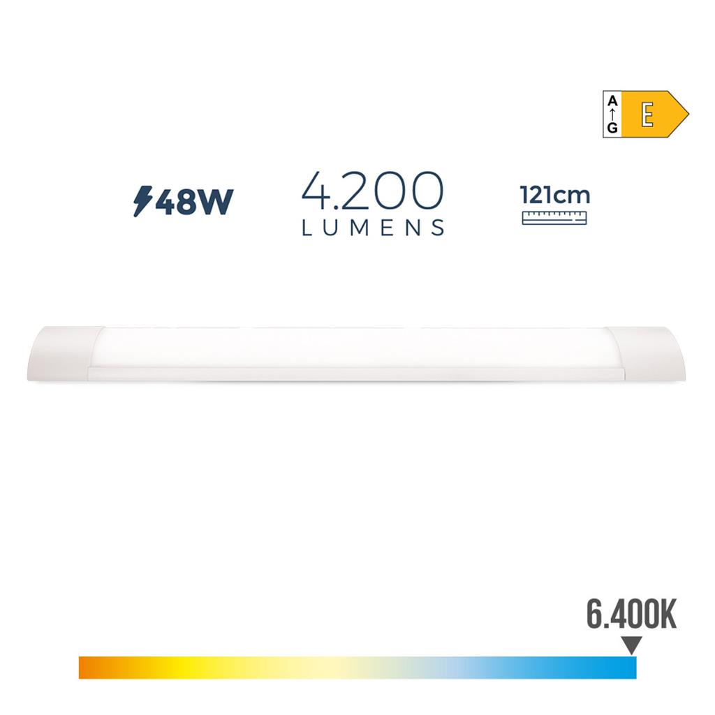 REGLETA LED 48W LUZ FRIA 121,3X3,1X12CM (31681)
