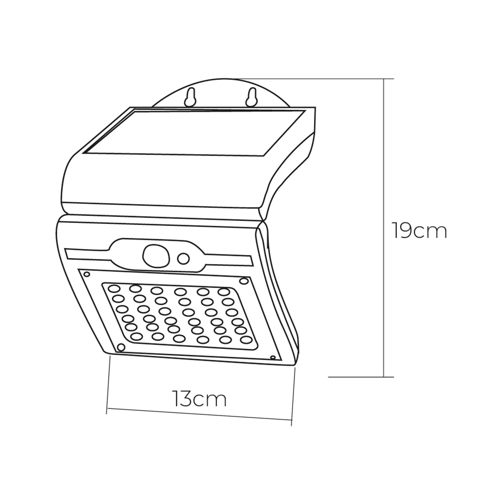 APLIQUE SOLAR 2W 220LM C/ SENSOR BLANCO (31846)