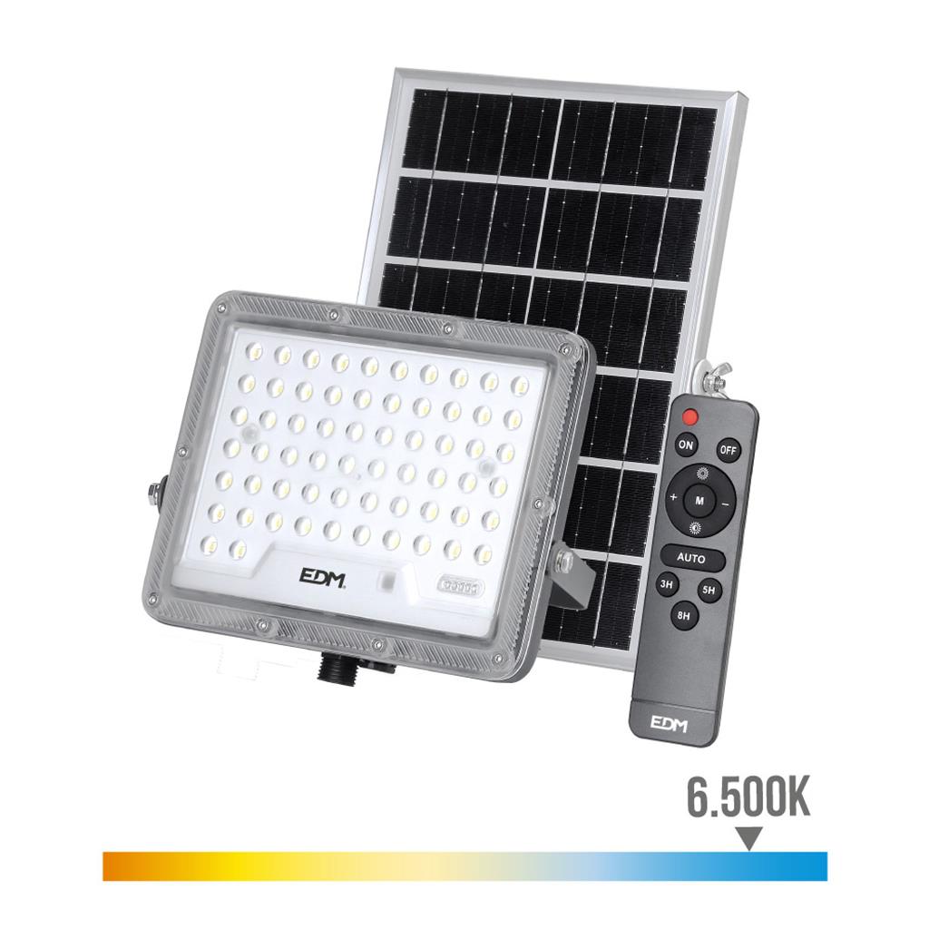 FOCO PROYECTOR SOLAR SLIM 50W 600LM 6.500K (31856)