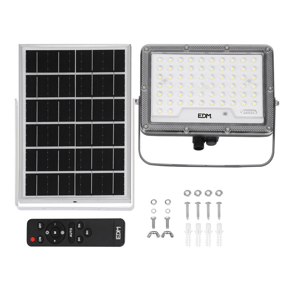 FOCO PROYECTOR SOLAR SLIM 50W 600LM 6.500K (31856)
