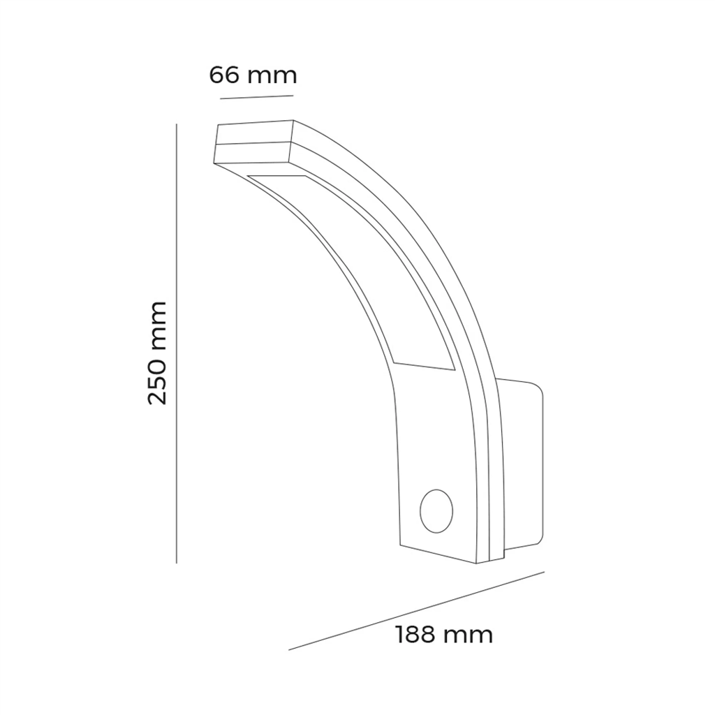 APLIQUE EXT. LED 10W 6400K IP54 18,8X25CM (32536)