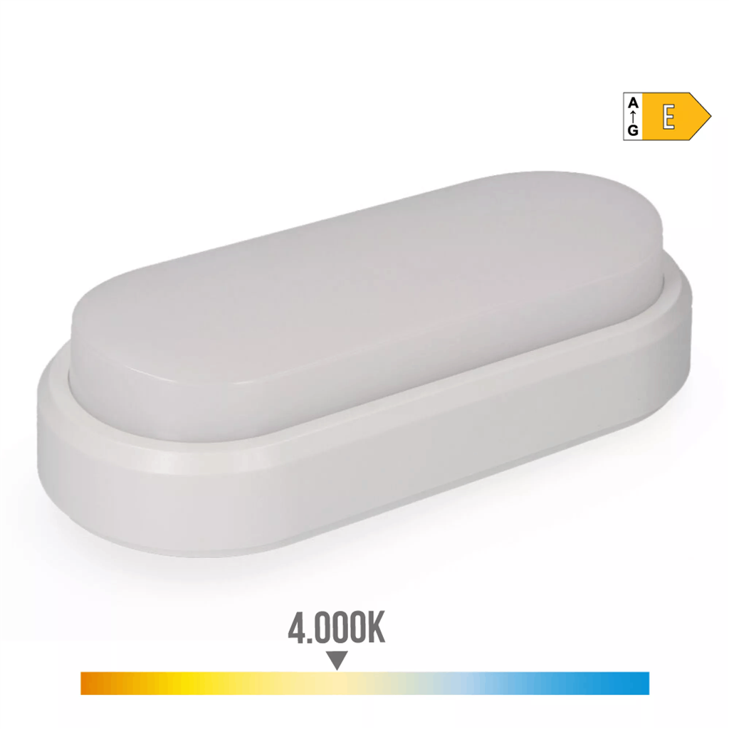 APLIQUE EXT. LED OVAL 18W Ø23CM LUZ DIA  (34721)