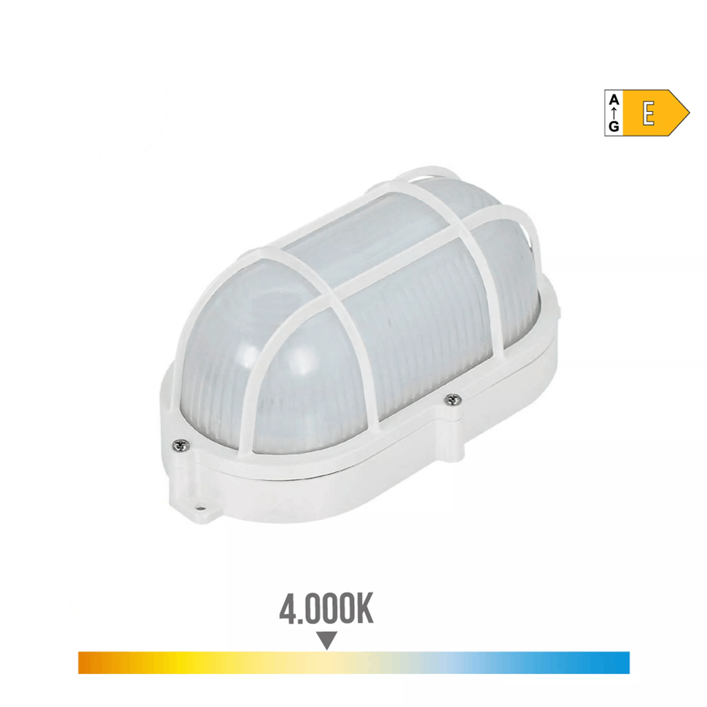 APLIQUE  EXT. LED OVAL REJILLA 9W IP65 (34723)