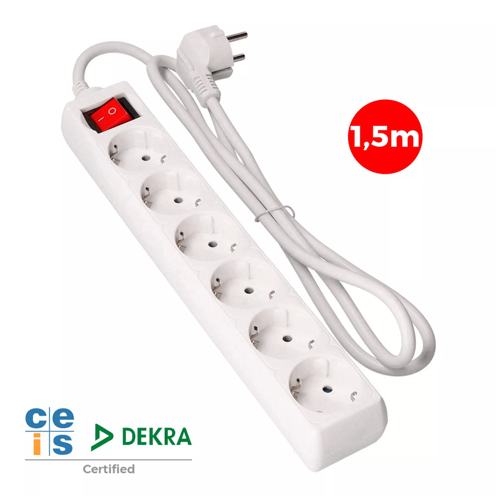 BASE MULTI. 6T CABLE 1,5M 3X1,5MM+INTERR.(41012)