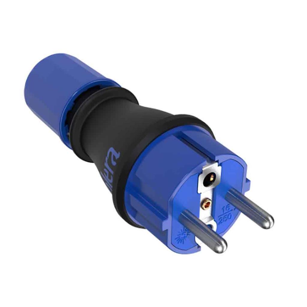 CLAVIJA 2P+T 16A 250V CAUCHO NEGRO IP54 (40119)