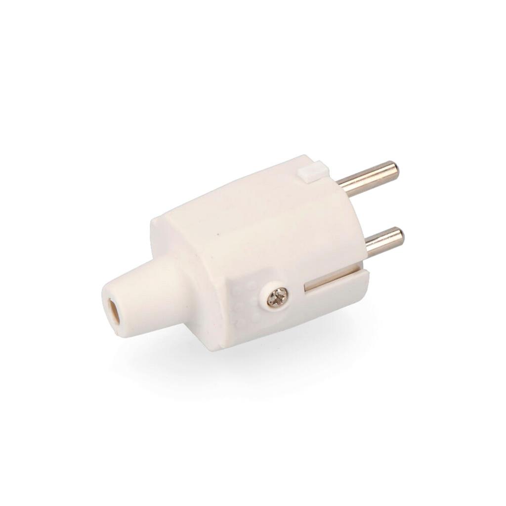 CLAVIJA GOMA 250V IP44 4,8MM. BLANCA (E42001)