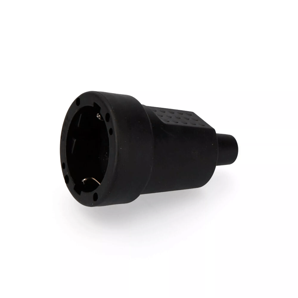 BASE AEREA GOMA 16A 250V IP44 4,8MM NEGRA (R42103)