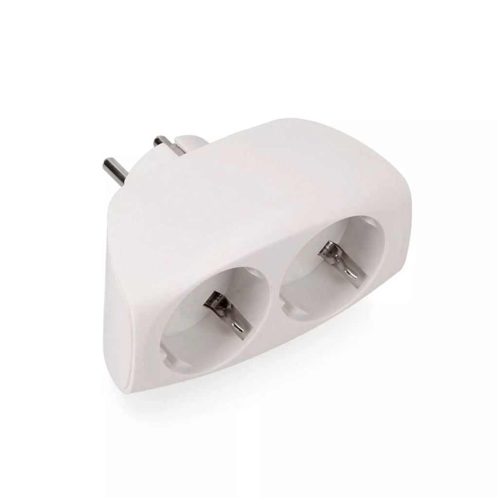 ADAPT. DOBLE 2P+T ENTRADA FRONTAL BLANCO  (R40044)