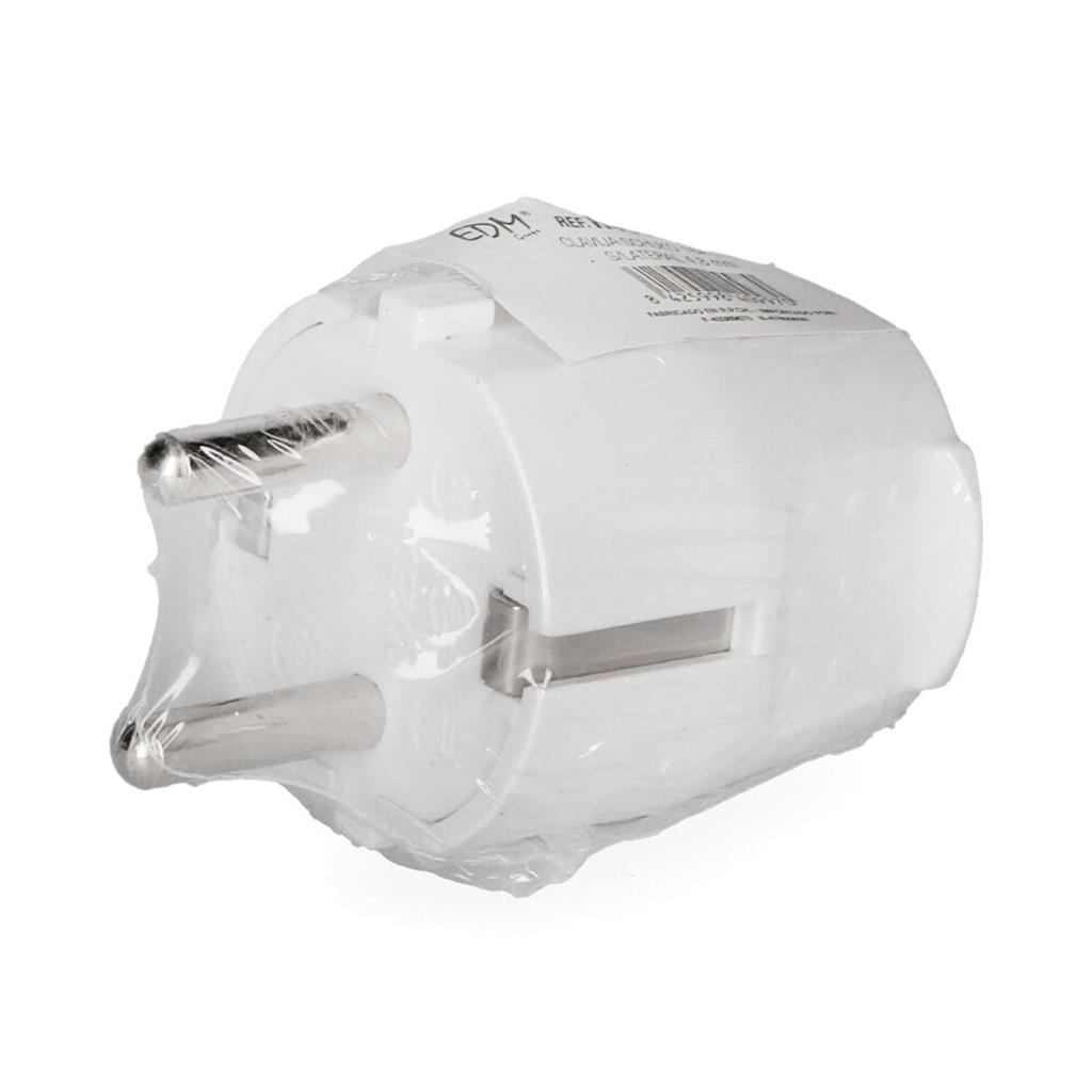 CLAVIJA TIPO F 10/16A T/TL 4,8MM BLANCA  (R40997)