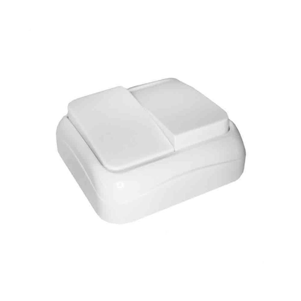 DOBLE INTERRUPTOR SUPERF."SPA" 77X77X30MM (43156)