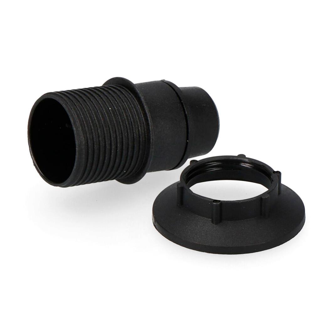 PORTALAMPARAS E-14 SEMI-ROSCADO NEGRO (R44011)