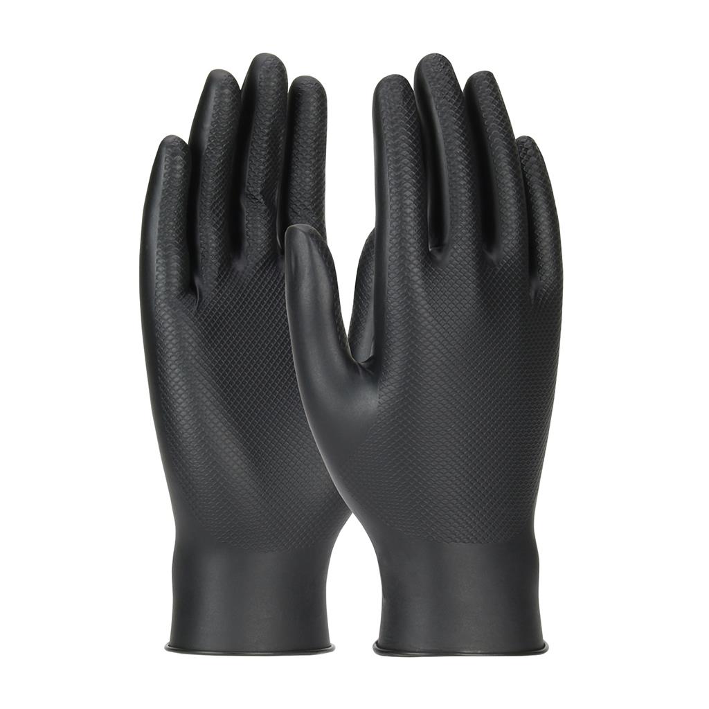 GUANTE PIP 246BK GRIPPAZ NITRILO NEGRO T-9 (PQTE)