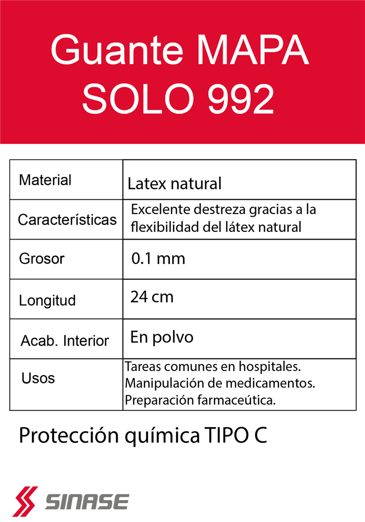GUANTE MAPA LATEX SOLO 992 T-7 M (PQTE)
