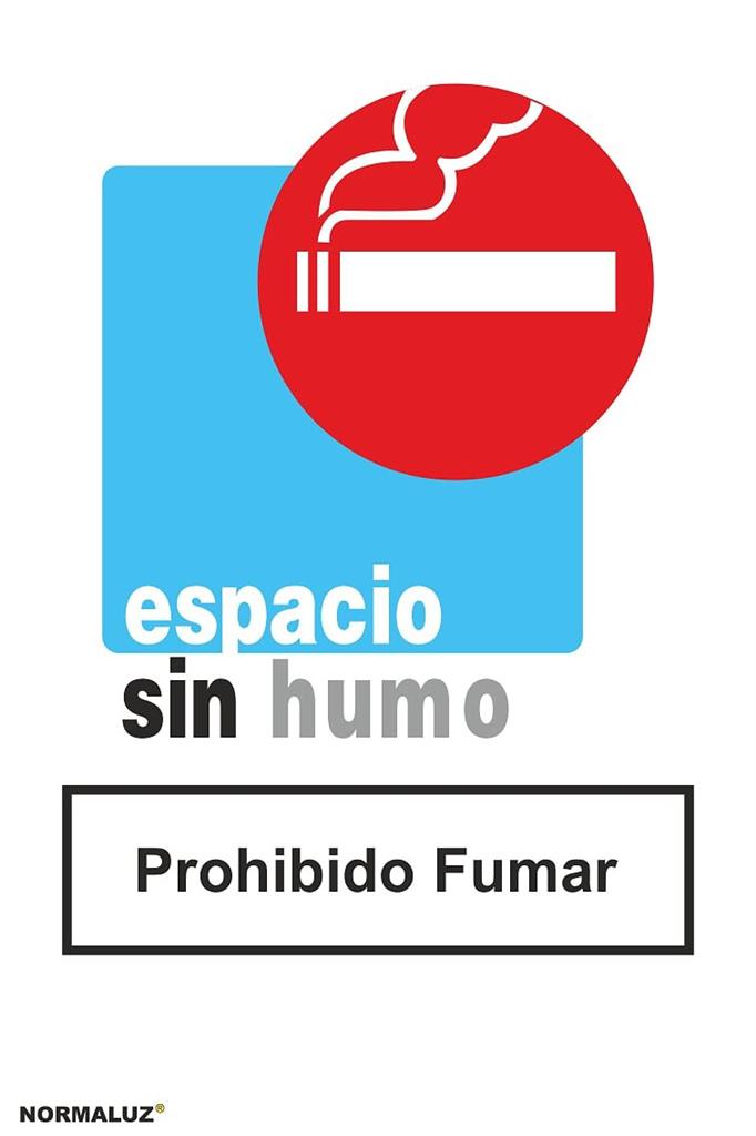 CARTEL ESPACIO SIN HUMO 21X30CM RD40052