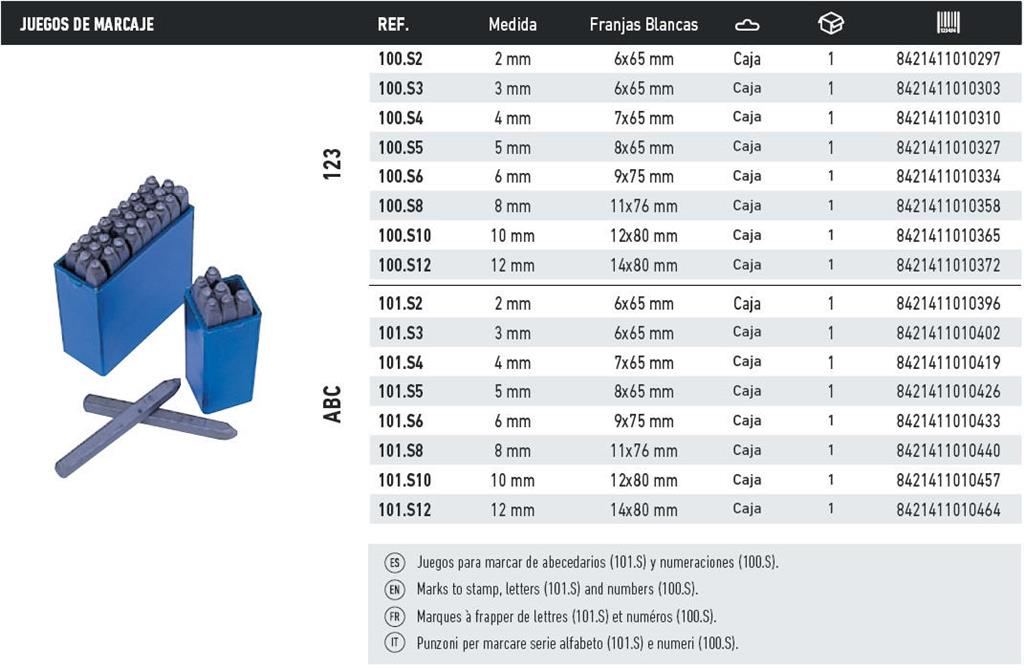 JUEGO MARCAJE ABECEDARIO 5MM 101.S5