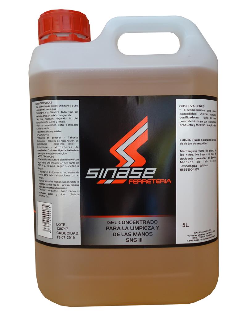 SINASE GEL LAVAMANOS SNS-111 5L (1053)