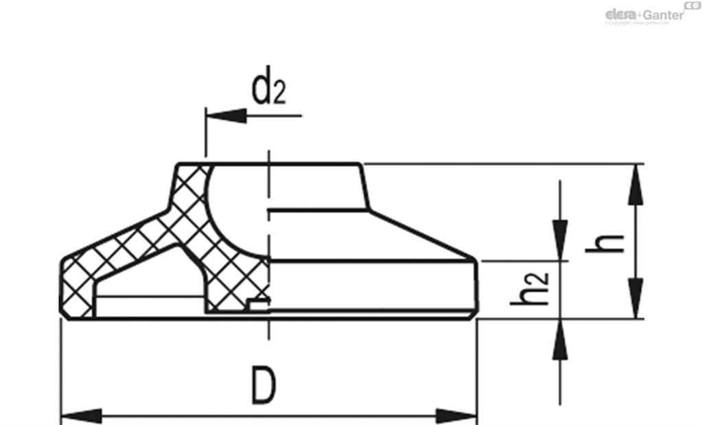 EG BASE PIE NIVELACION Ø50 LS.A-32-14 (340125)