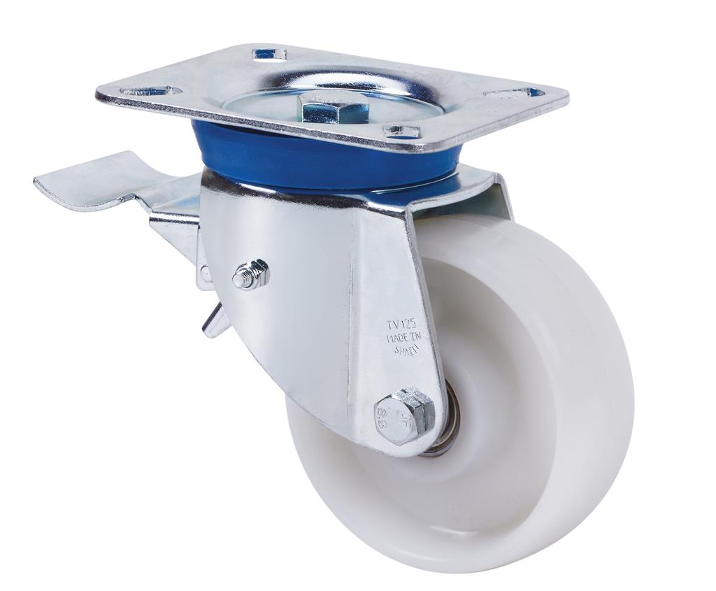 RUEDA ALEX 2-1618 Ø100MM GIRAT. FRENO 300KG NYLON