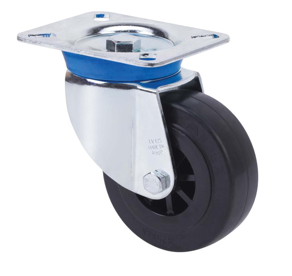 RUEDA ALEX 2-0003 Ø125MM GIRAT. 200KG GOMA