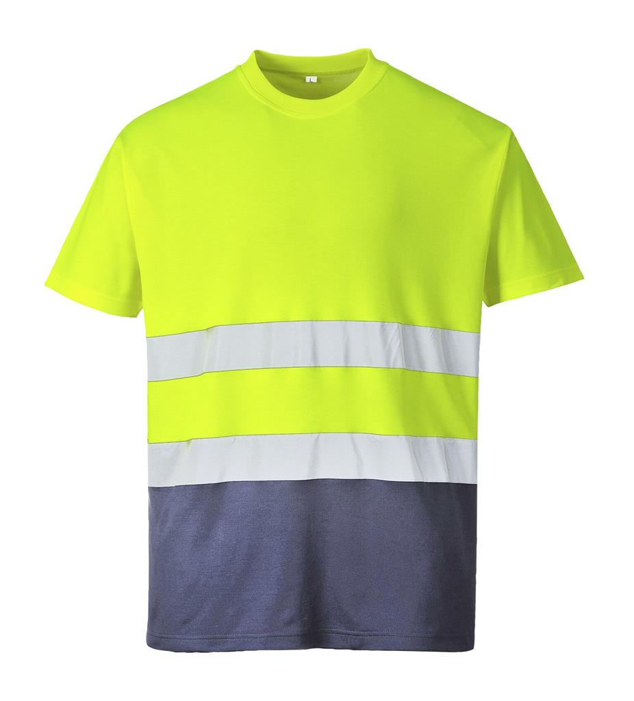 CAMISETA A.V. PORTWEST S173 AMAR/MARINO T-XL