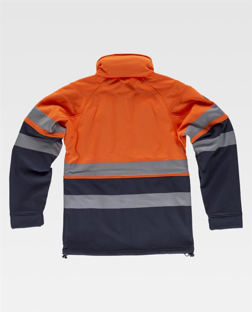 PARKA A.V. SOFTSHELL S9525 NARANJA/MARINO T-XXL