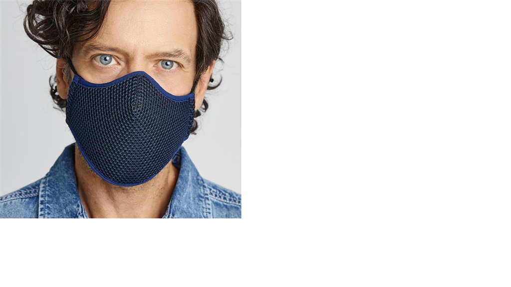 MASCARILLA LAVABLE REJILLA AZUL MARINO T-M (M1R)