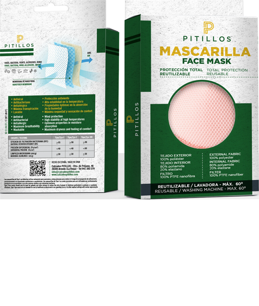 MASCARILLA LAVABLE LISA FUTBOL T-M (M1R)