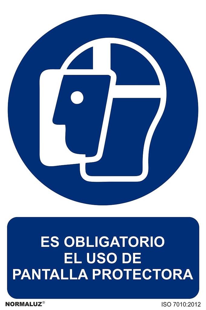 CARTEL OBLIGAT.USO PANTALLA PROTEC.30X40CM RD21008